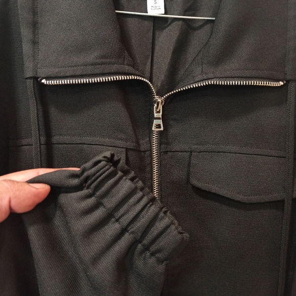 Nine West Women's Dull Black Soft Utility Crop Jacket - Sizes S - Picture 9 of 16